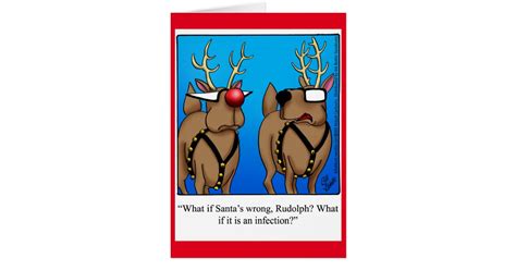 Funny Reindeer Humor Christmas Greeting Card