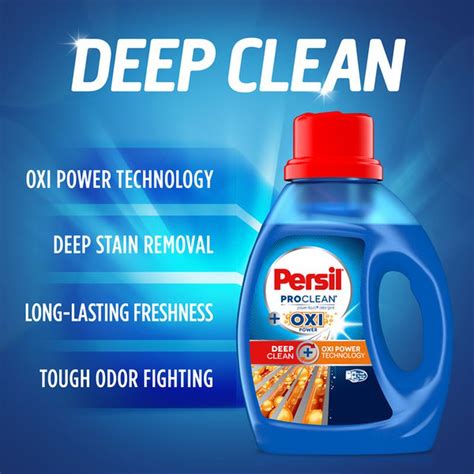 Persil Proclean Liquid Laundry Detergent Deep Clean Plus Oxi Power