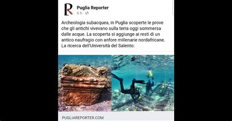 Archeologia Subacquea In Puglia Scoperte Le Prove Che Gli Antichi