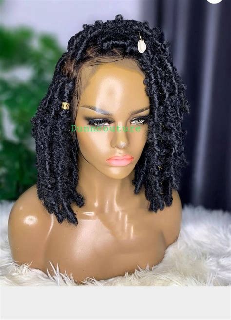 Butterfly Locs Wig Lace Wig Faux Locs Dreadlocks Wig Goddess Etsy