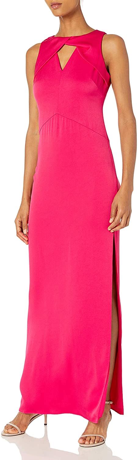 Amazon Shoshanna Women S Annalena Gown Raspberry Clothing