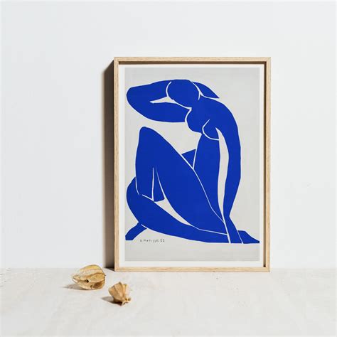 Blue Nude By Henri Matisse Print Paper Cutouts Nu Bleu Poster Minimalist Modern Wall Art