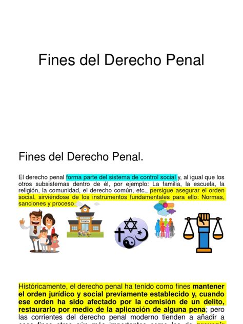 Fines Del Derecho Penal Pdf Derecho Penal Castigos