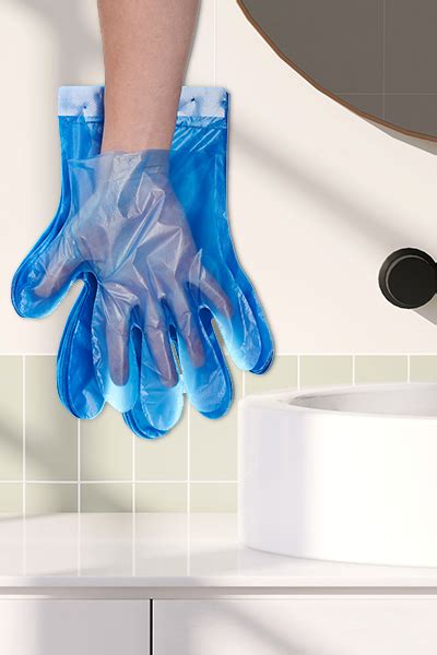 Disposable Plastic Hand Gloves With Hang Tag Mosu Disposable Gloves