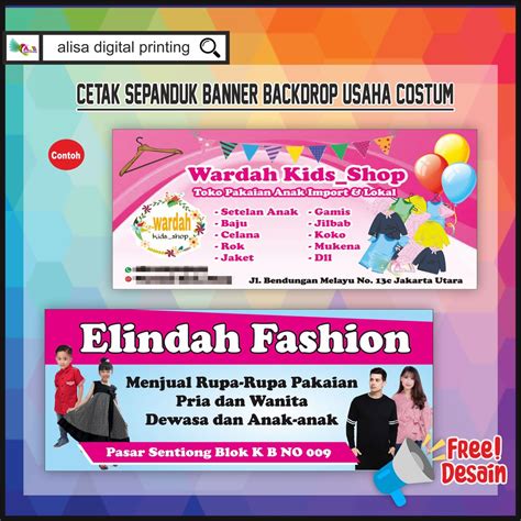 Contoh Desain Spanduk Toko Baju Contoh Banner Olshop Crimealirik Page