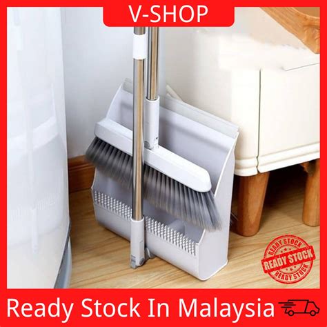 In Home Kitchen Foldable Sweeper Broom Dustpan Set Outdoor Broom Set