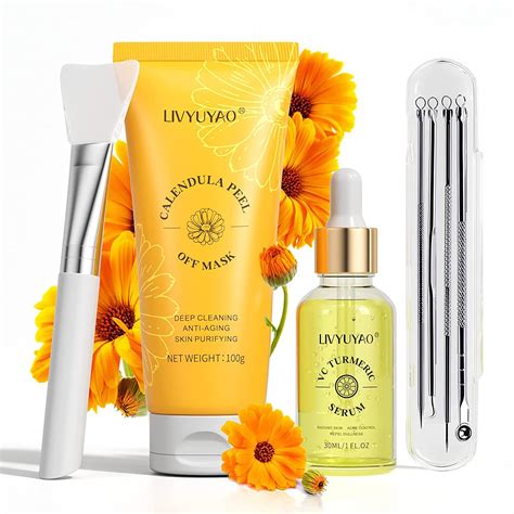 In Calendula Peel Off Mask Kit Exfoliating Soothing Hydrating