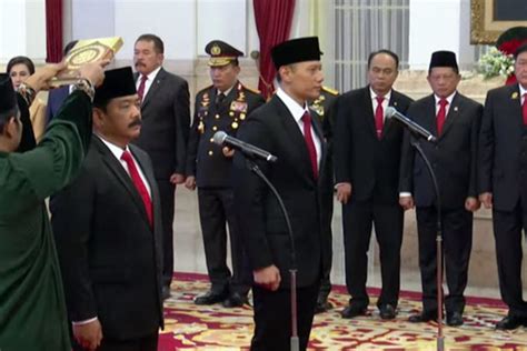 Bersumpah Di Depan Presiden Jokowi AHY Resmi Jadi Menteri ATR TIMES