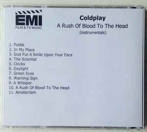 Coldplay - A Rush Of Blood To The Head (Instrumentals) (2002, CDr) | Discogs