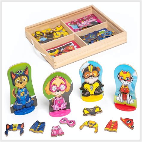 Melissa Doug PAW Patrol Wooden Magnetic Pretend Play 64 Pieces