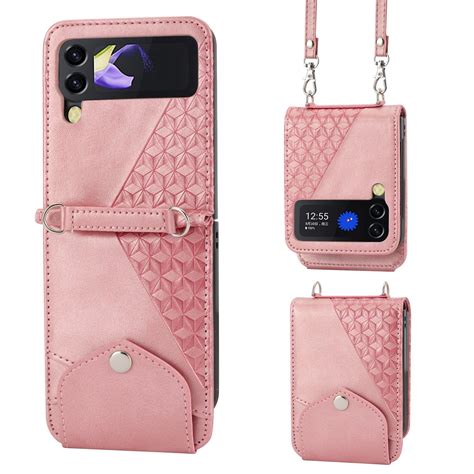 Sanimore For Samsung Galaxy Z Flip Pu Leather Case Rfid Blocking