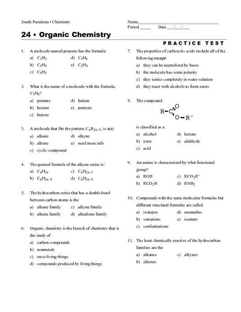 Organic Molecules Worksheet Review Answer Key Printable Word Searches