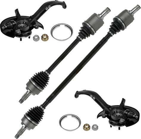 4pc Front Cv Axles Steering Knuckles And Wheel Hub Bearings Kit