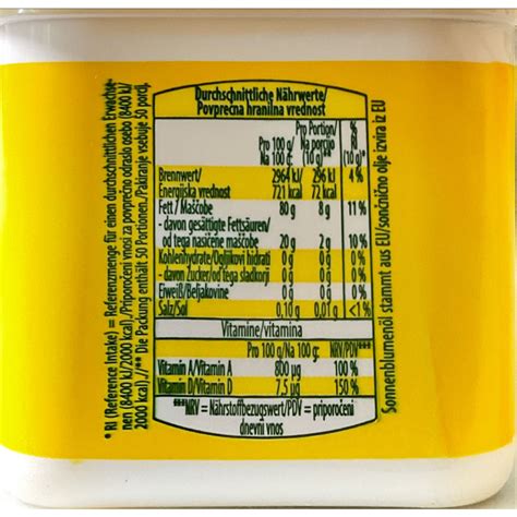 Roksh Margarine Pflanzliche Fette Bellasan Sonnenblumen Margarine