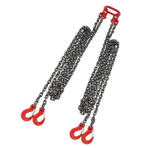 Tbvechi Chain Sling 10ft 4 Legs With Sling Hooks Grade 5ton Lifting