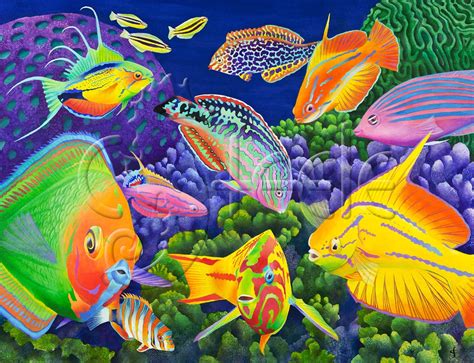 Exotic Colorful Tropical Fish Coral Reef: Wrasse Appeal - Etsy