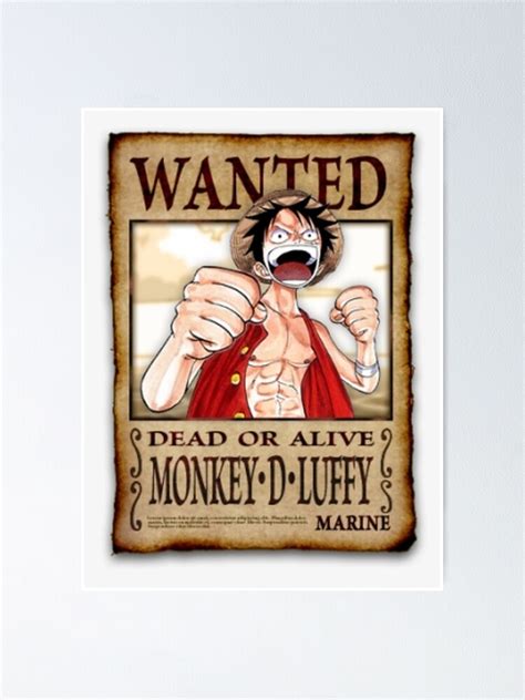 Monkey D Luffy One Piece Wanted One Piece Wanted Posters And