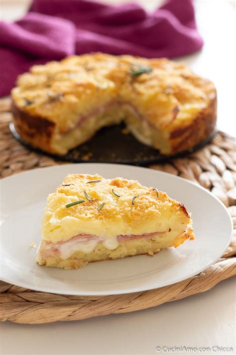 Torta Di Patate Con Prosciutto E Formaggio Cuciniamo Con Chicca