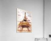 Vintage Paris Eiffel Tower Watercolor Painting Irina Sztukowski