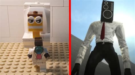 Lego Skibidi Toilet How To Make Large Skibidi Toilet And Large Speakerman Speedy Build Youtube