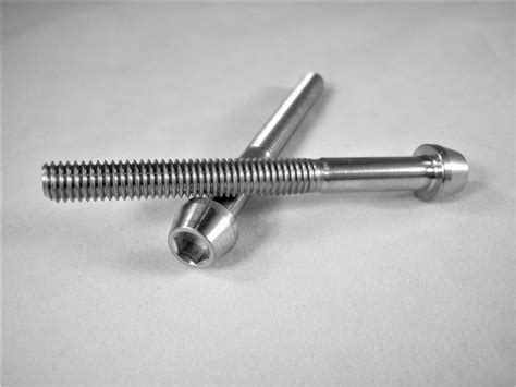 Ti64 Grade 5 Titanium M6 1 X 60mm Tapered Socket Head Screw