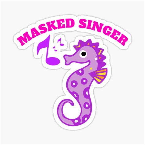 "Masked Singer Seahorse " Sticker by IsabellartSla | Redbubble