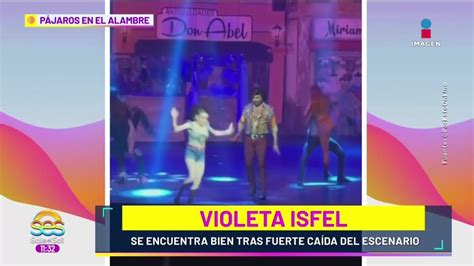 Violeta Isfel se encuentra bien tras FUERTE caída en presentación