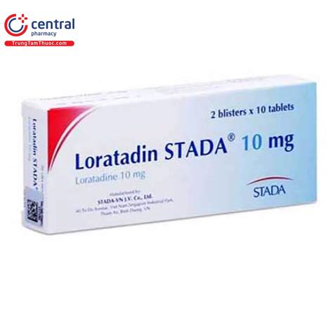 Thuốc Loratadin STADA 10mg Thuốc chống dị ứng và bệnh nổi mày đay