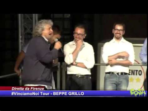 Video Integrale Beppe Grillo A Firenze Vinciamonoi Tour Youtube