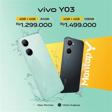 Vivo Y03 Ram 4 64 Gb Garansi Resmi Original Bisa Kredivo Paylater Lazada Indonesia