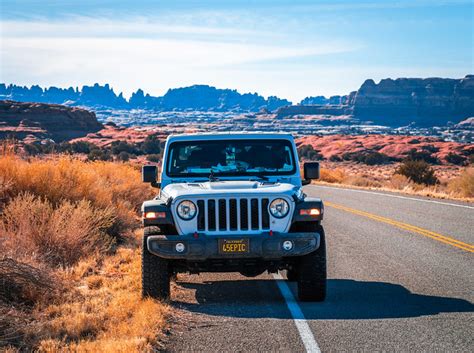 20202 Jeep Gladiator Rubicon South Canyonlands National Park Utah Winter Snow Fine Art Landscape