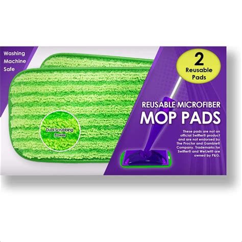 Reusable Mop Pads Fit Swiffer WetJet - Washable Microfiber Mop Pad ...