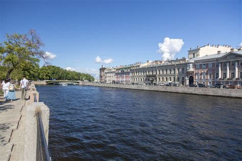 View Of The Fontanka River Embankment In St Petersburg Editorial Image