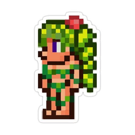 Dryad Npc Terraria Hd Sticker For Sale By Thezecrom Terraria Dryad Terrarium Dryads