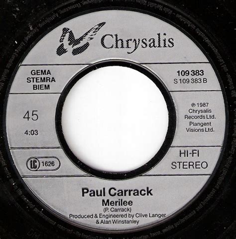 Paul Carrack Don T Shed A Tear Vinylvlodrop