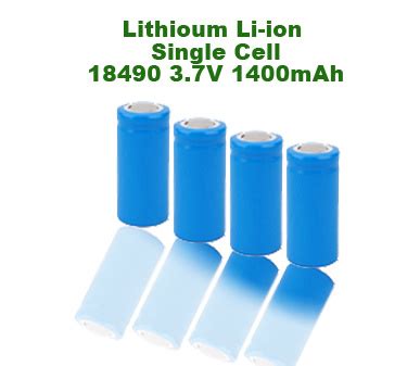 Lithium Li Ion Cylindrical Battery 18490 1400mAh 3 7V Lithium Battery