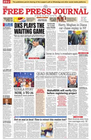 Free Press Journal Mumbai Edition Thu May