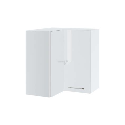 Meuble Haut D Angle Cuisine Bellissi Blanc Brillant Portes L Cm