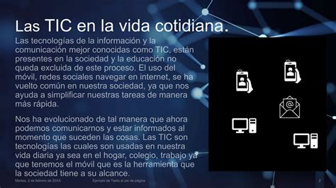 El Uso De Las Tics En La Vida Cotidiana Ppt