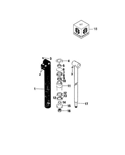 L775 Nh Skid Steer Loader 773 784 092 D 130 Bucket Cylinder