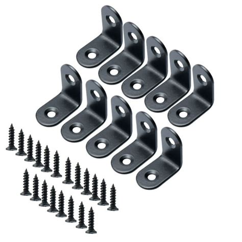 Uxcell 10pcs 25x25mm Stainless Steel L Shaped Right Angle Brackets With