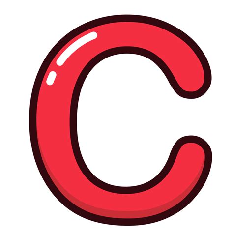 C, letter, red, alphabet, letters icon - Free download 