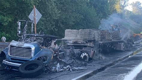 I 405 In Renton Reopens 9 Hours After Hit And Run Sparks Semi Truck Fire