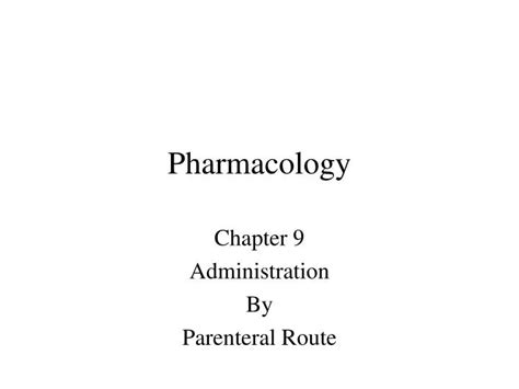 Ppt Pharmacology Powerpoint Presentation Free Download Id 3604965