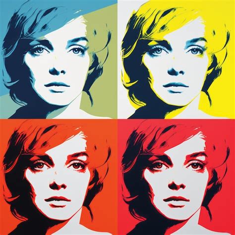 Premium Photo Captivating Pop Art Portraits Of A Woman In Andy Warhol