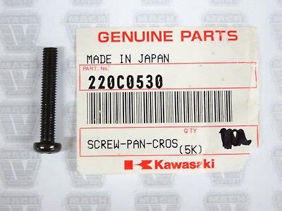 Kawasaki NOS NEW 220C0530 Screw 5x30 AN BN KL KEF KLF KLT KLX KSF KVF