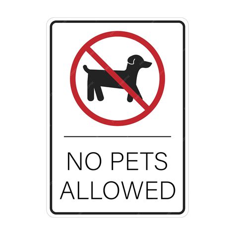 Premium Vector | Isolated printable design sticker of pets not allow no