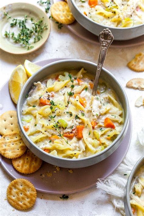 Creamy Chicken Noodle Soup Two Peas Their Pod