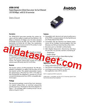 Afbr Z Datasheet Pdf Broadcom Corporation