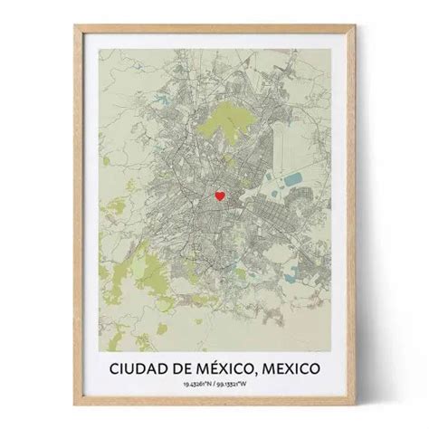 Ciudad De M Xico Map Poster Your City Map Art Positive Prints